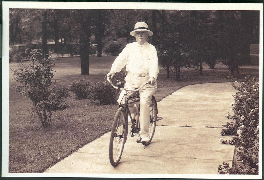 John Harvey Kellogg on his bike John Harvey Kellogg on his bike